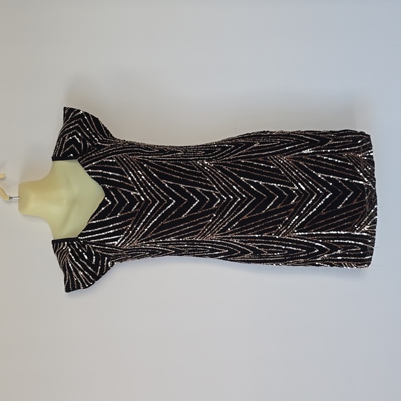 Iris Los Angeles Black Sequin Dress Womens Party Cocktail Dress Size S - Picture 1 of 10